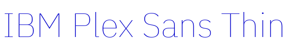 IBM Plex Sans Thin Schriftart